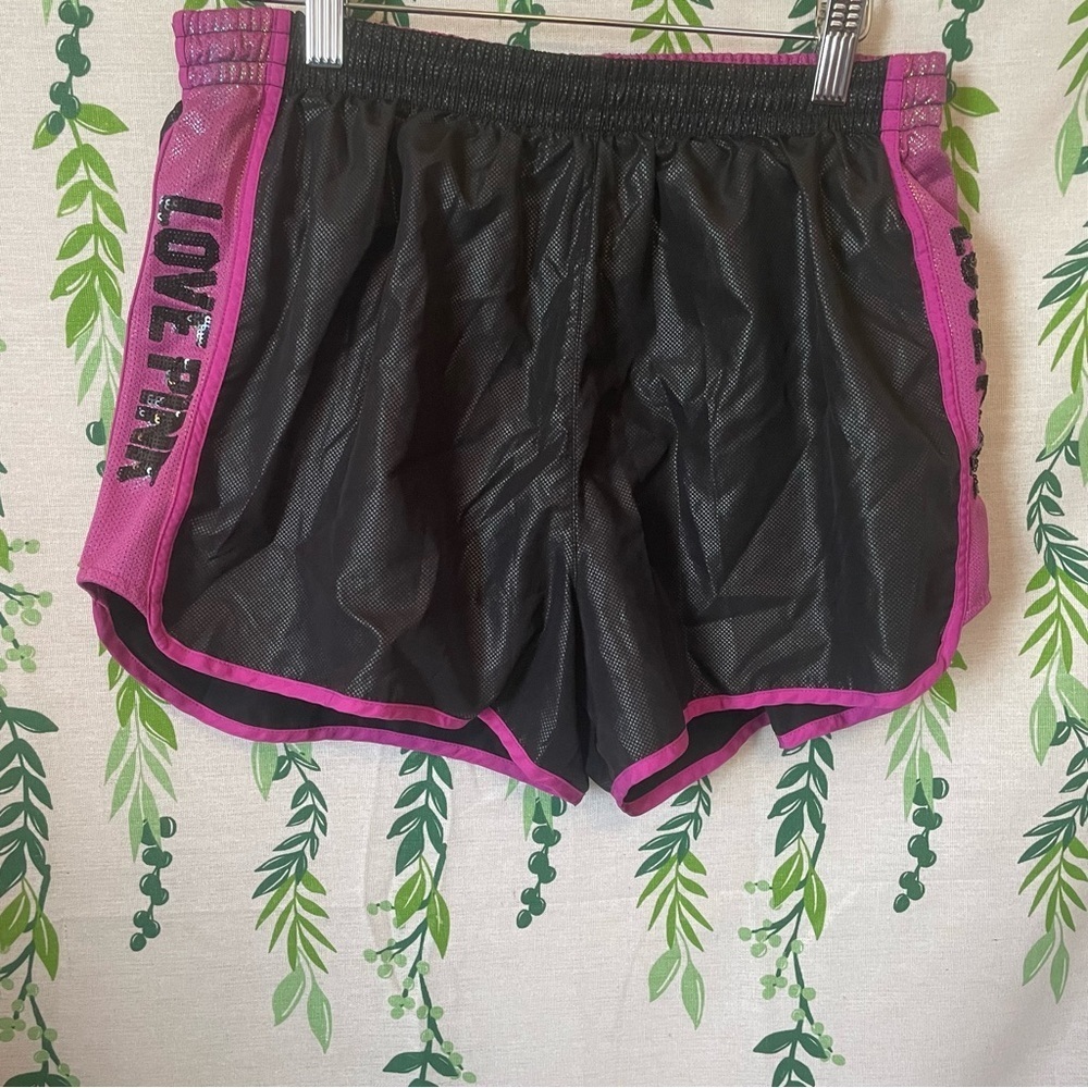 Size M PINK Victoria’s Secret Athletic Shorts w/ Built in Underwear C2